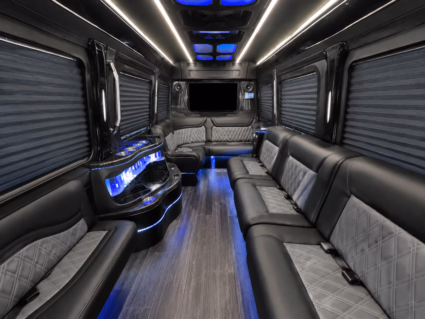 baltimore 30 passenger party bus inside